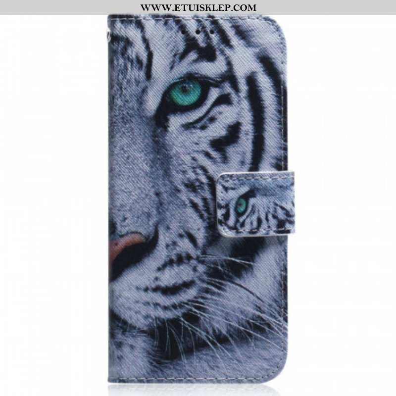 Etui Folio do Samsung Galaxy M33 5G Biały Tygrys